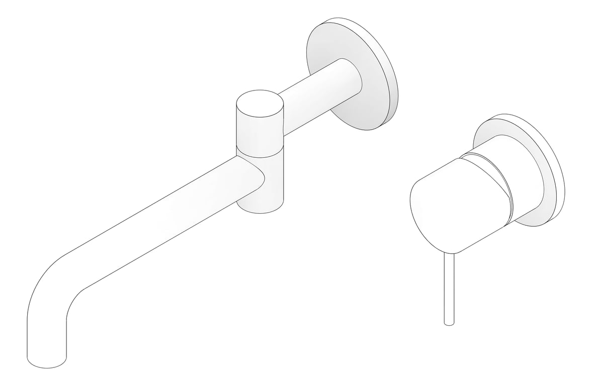 3D Documentation Image of MixerSet Wall Nero Mecca Basin Bath Swivel