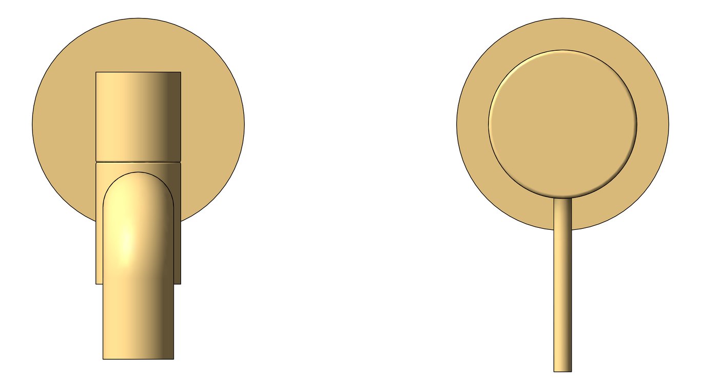 Front Image of MixerSet Wall Nero Mecca Basin Bath Swivel