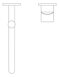Plan Image of MixerSet Wall Nero Mecca Basin Bath Swivel