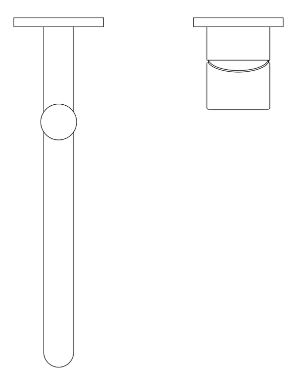 Plan Image of MixerSet Wall Nero Mecca Basin Bath Swivel
