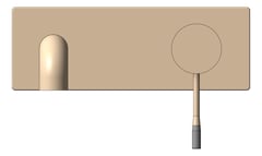 Front Image of MixerSet Wall Nero Opal Basin Bath