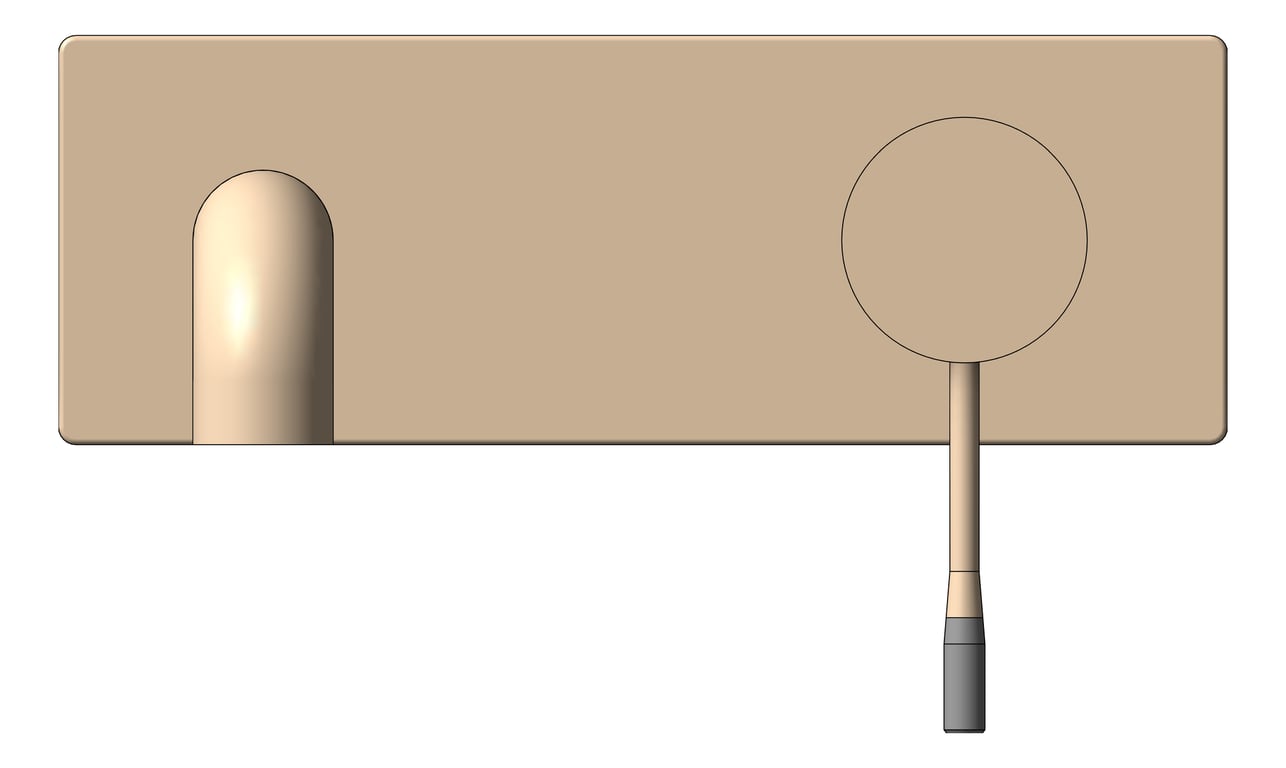 Front Image of MixerSet Wall Nero Opal Basin Bath