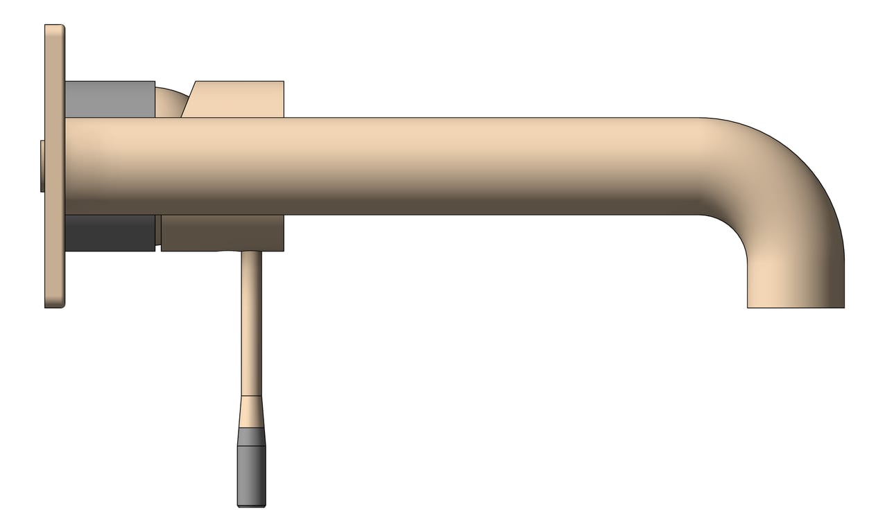 Left Image of MixerSet Wall Nero Opal Basin Bath