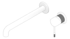 3D Documentation Image of MixerSet Wall Nero Opal Basin Bath SeparatePlates