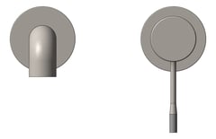 Front Image of MixerSet Wall Nero Opal Basin Bath SeparatePlates