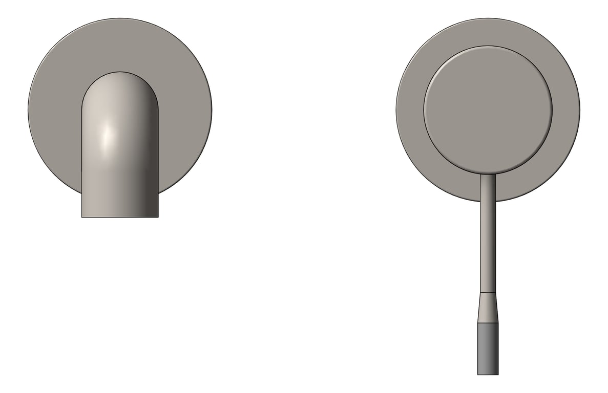 Front Image of MixerSet Wall Nero Opal Basin Bath SeparatePlates