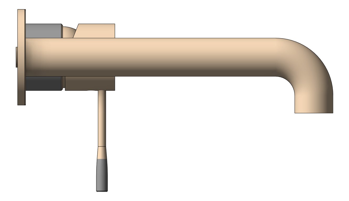 Left Image of MixerSet Wall Nero Opal Basin Bath Split