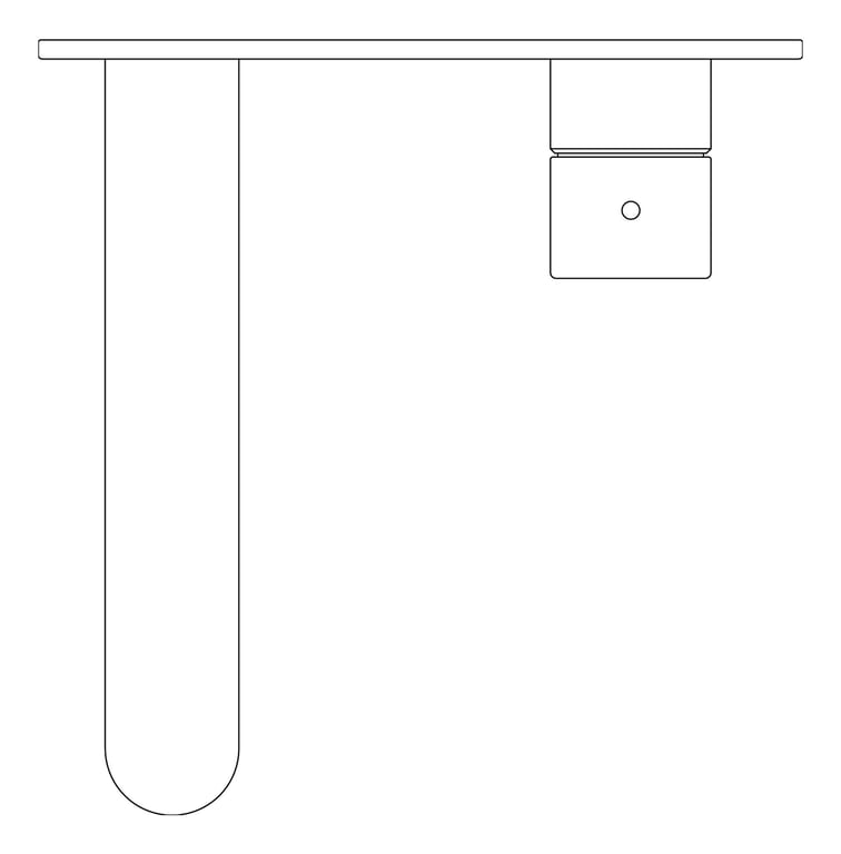 Plan Image of MixerSet Wall Nero Pure Basin Bath BackPlate