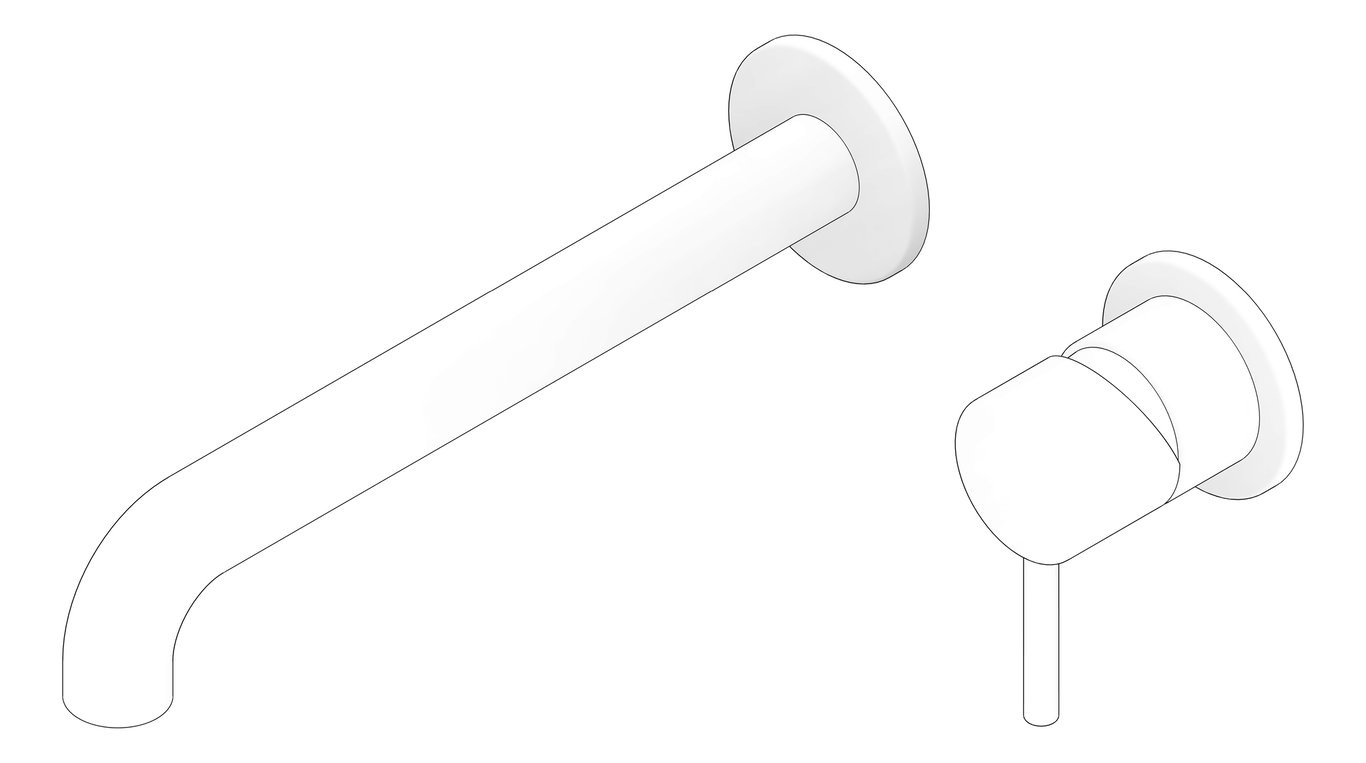 3D Documentation Image of MixerSet Wall Nero Zen Basin Bath