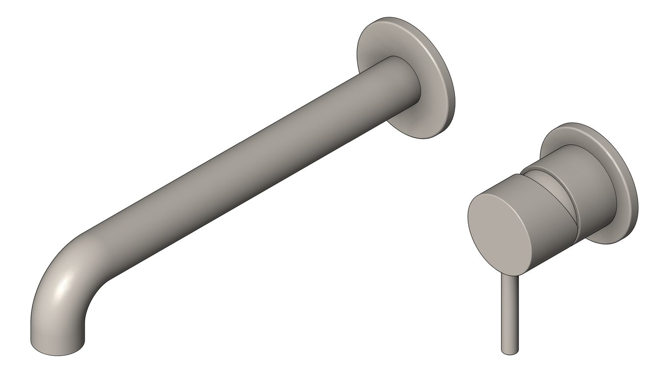 Navigate to MixerSet Wall Nero Zen Basin Bath