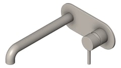 3D Shaded Image of MixerSet Wall Nero Zen Basin Bath BackPlate