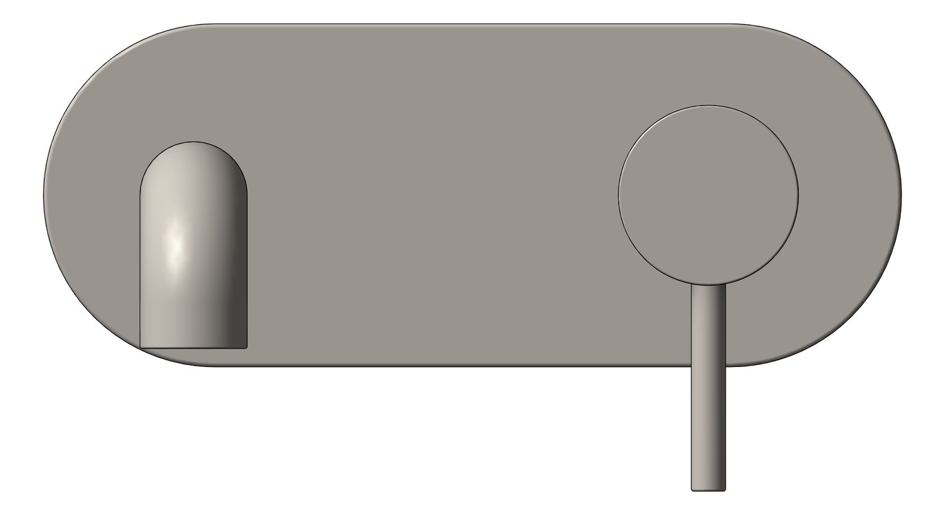 Front Image of MixerSet Wall Nero Zen Basin Bath BackPlate