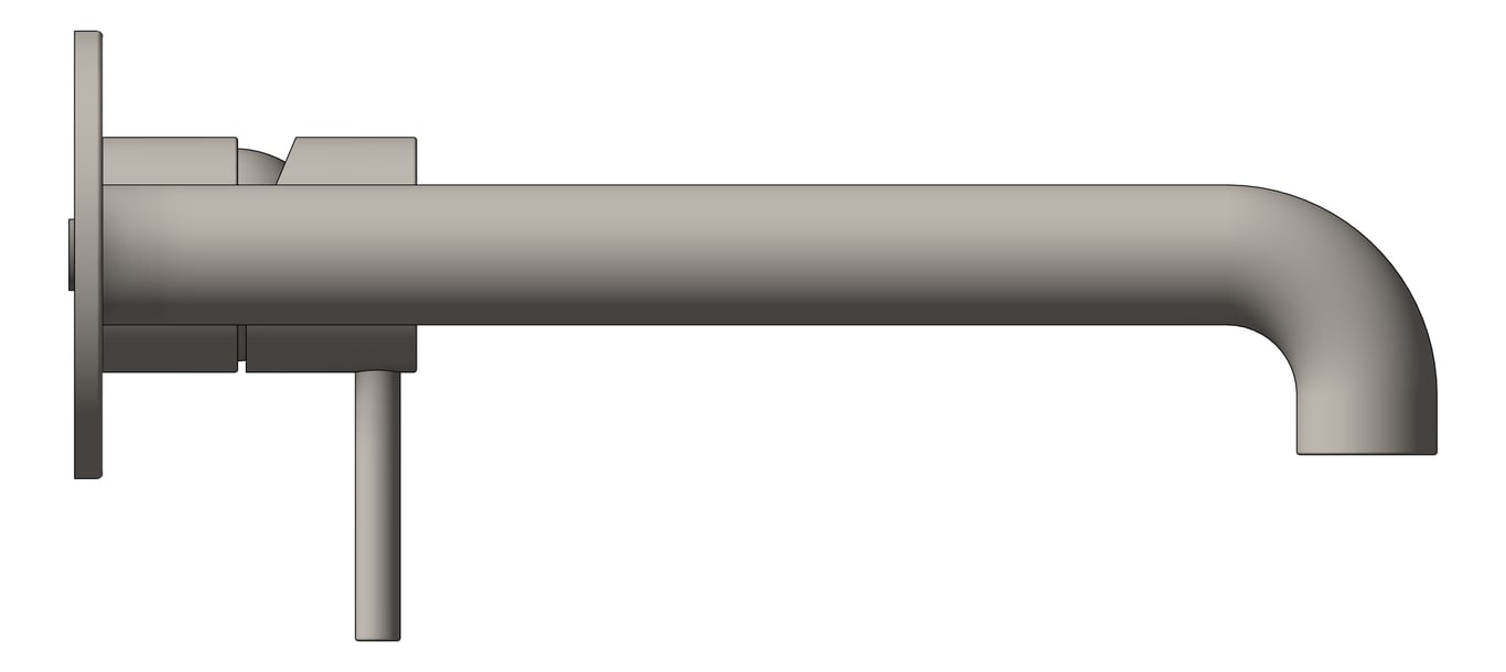 Left Image of MixerSet Wall Nero Zen Basin Bath BackPlate