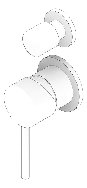 3D Documentation Image of MixerTap Diverter Nero Dolce