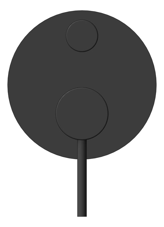 Front Image of MixerTap Diverter Nero Dolce BackPlate