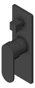 3D Shaded Image of MixerTap Diverter Nero Ecco