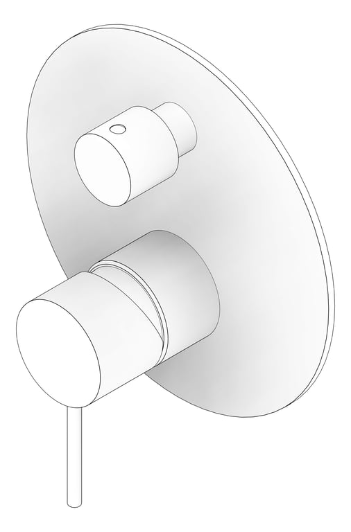 3D Documentation Image of MixerTap Diverter Nero Mecca