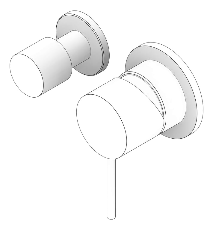 3D Documentation Image of MixerTap Diverter Nero Mecca Horizontal