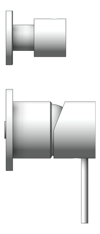 Left Image of MixerTap Diverter Nero Mecca Split