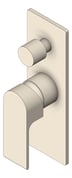 3D Shaded Image of MixerTap Divertor Nero Bianca BackPlate