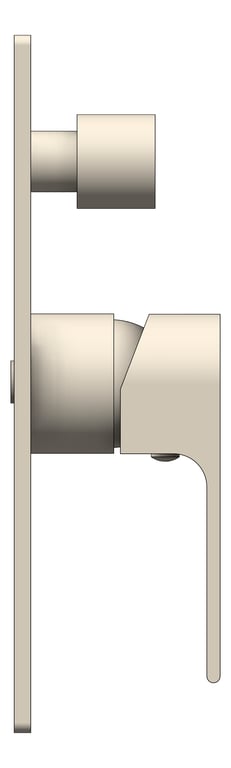 Left Image of MixerTap Divertor Nero Bianca BackPlate