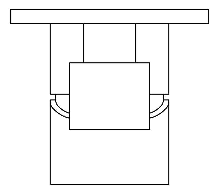 Plan Image of MixerTap Divertor Nero Bianca BackPlate