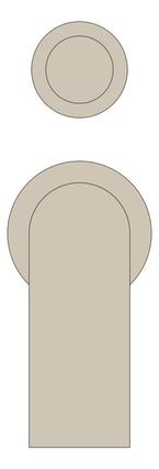 Front Image of MixerTap Divertor Nero Bianca