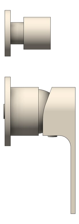 Left Image of MixerTap Divertor Nero Bianca