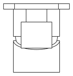 Plan Image of MixerTap Divertor Nero Bianca