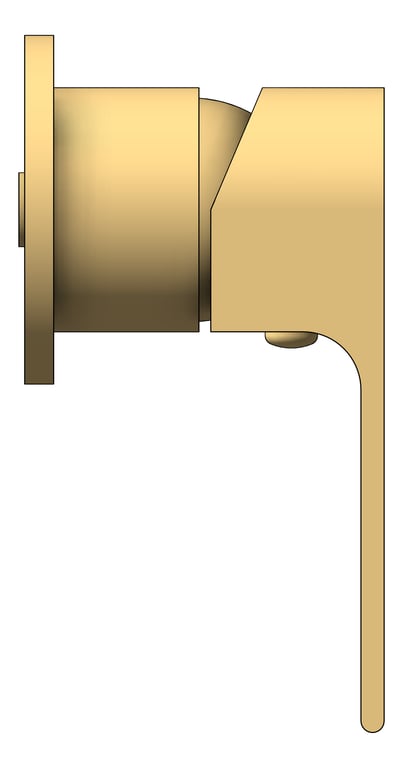 Left Image of MixerTap Shower Nero Bianca BackPlate Round