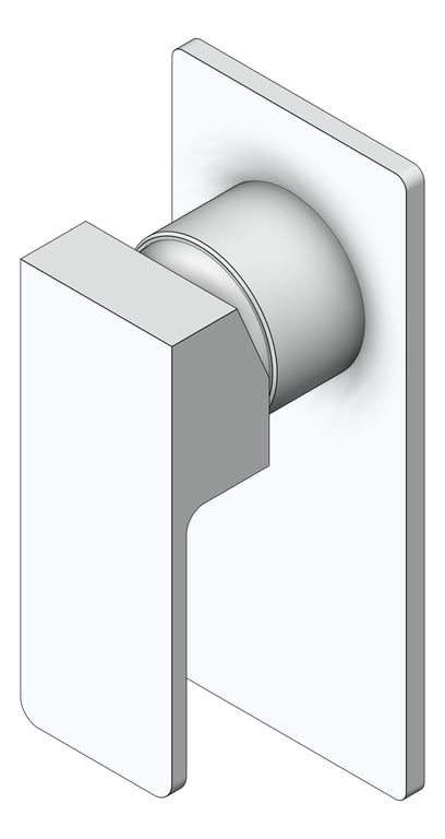 MixerTap Shower Nero Celia Rectangular Backplate
