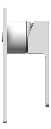 Left Image of MixerTap Shower Nero Celia Rectangular Backplate