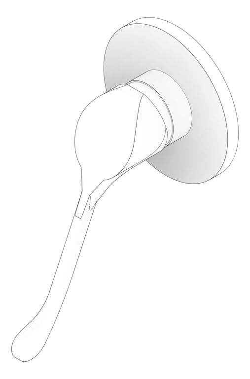 3D Documentation Image of MixerTap Shower Nero ClassicCare