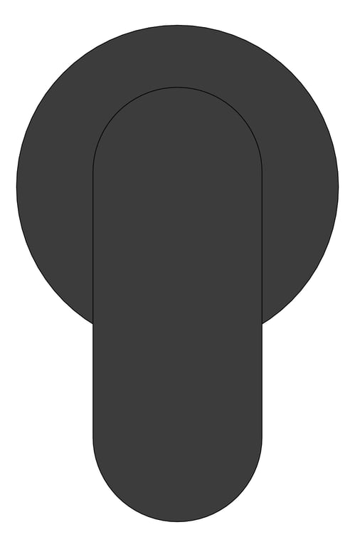 Front Image of MixerTap Shower Nero Ecco Round