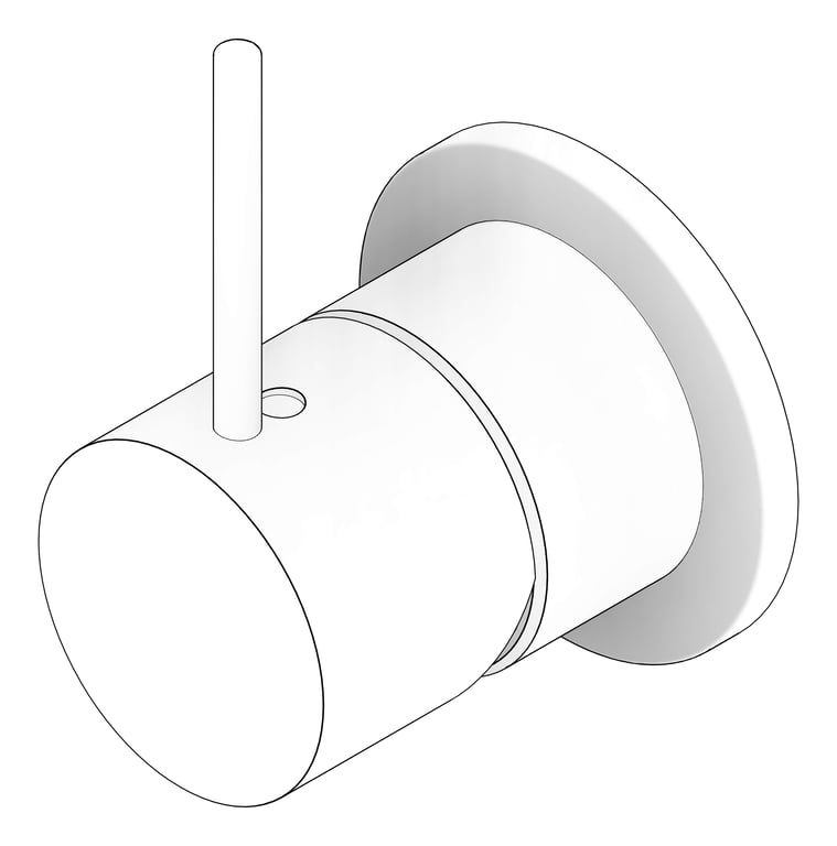 3D Documentation Image of MixerTap Shower Nero Mecca 60mmPlate HandleUp