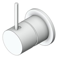 3D Shaded Image of MixerTap Shower Nero Mecca 60mmPlate HandleUp