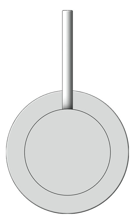 Front Image of MixerTap Shower Nero Mecca 60mmPlate HandleUp