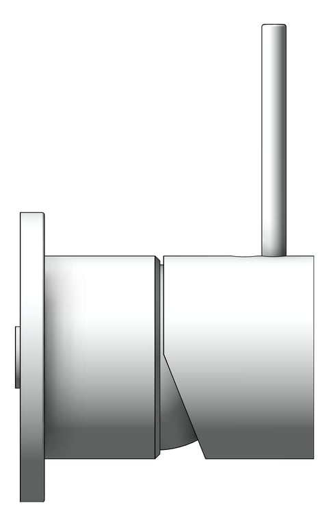 Left Image of MixerTap Shower Nero Mecca 60mmPlate HandleUp