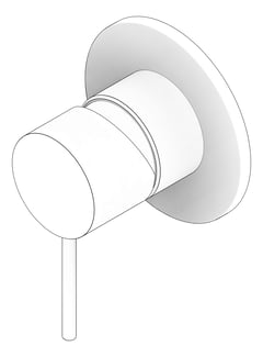 3D Documentation Image of MixerTap Shower Nero Mecca 80mmPlate
