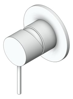 3D Shaded Image of MixerTap Shower Nero Mecca 80mmPlate