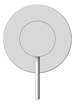 Front Image of MixerTap Shower Nero Mecca 80mmPlate