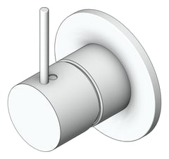 3D Shaded Image of MixerTap Shower Nero Mecca 80mmPlate HandleUp