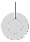 Front Image of MixerTap Shower Nero Mecca 80mmPlate HandleUp