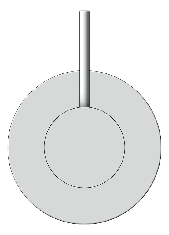 Front Image of MixerTap Shower Nero Mecca 80mmPlate HandleUp