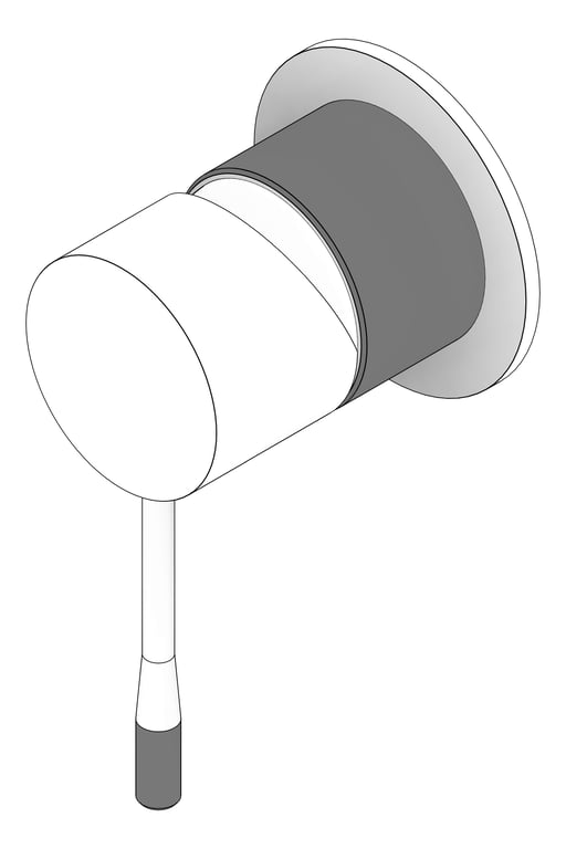 3D Documentation Image of MixerTap Shower Nero Opal 60mmPlate