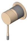 3D Shaded Image of MixerTap Shower Nero Opal 60mmPlate