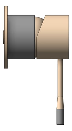 Left Image of MixerTap Shower Nero Opal 60mmPlate