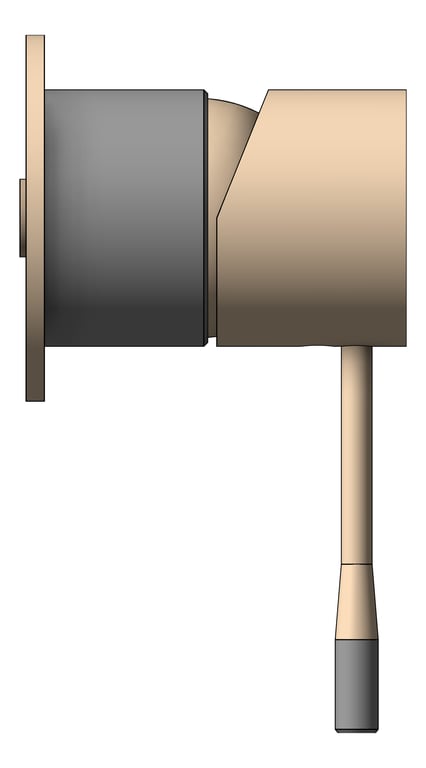 Left Image of MixerTap Shower Nero Opal 60mmPlate