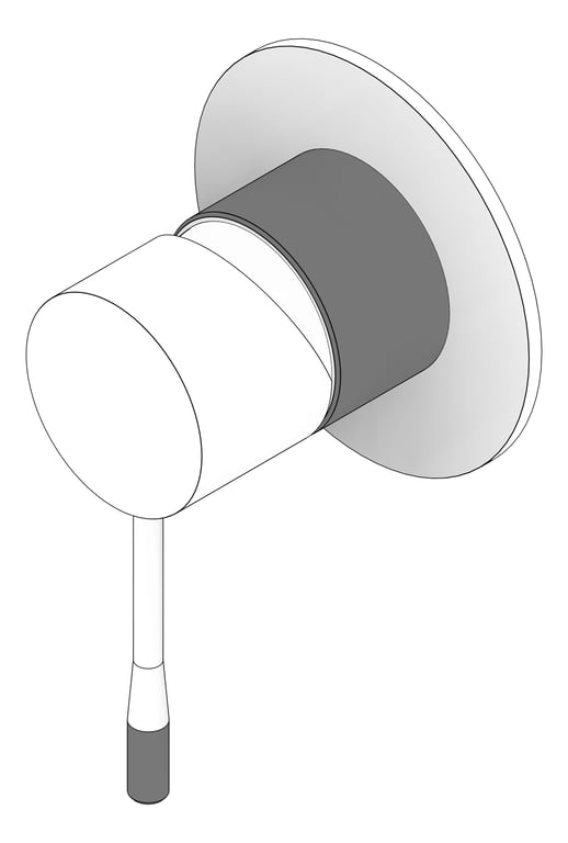 3D Documentation Image of MixerTap Shower Nero Opal 80mmPlate