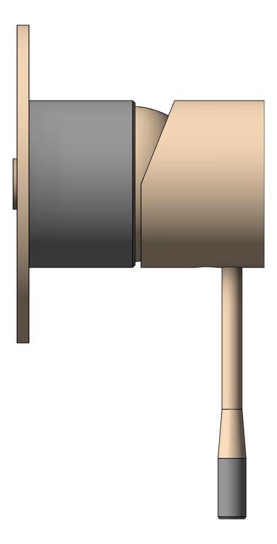 Left Image of MixerTap Shower Nero Opal 80mmPlate
